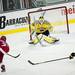 Michigan freshman goaltender Jared Rutledge makes a save in the second period on Saturday. Michigan lost 4-3. Daniel Brenner I AnnArbor.com